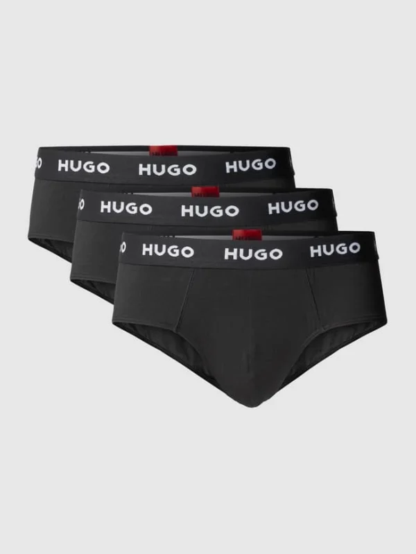 Budget ✔️ HUGO Slip Mit Label-Schriftzug Im 3er-Pack – Schwarz ? 3