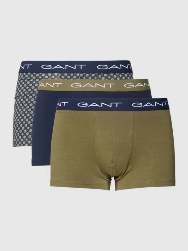 Blitzangebot ✨ Gant Trunks Mit Elastischem Bund Im 3er-Pack Modell ‘FOULARD PRINT’ – Dunkelblau ? 3