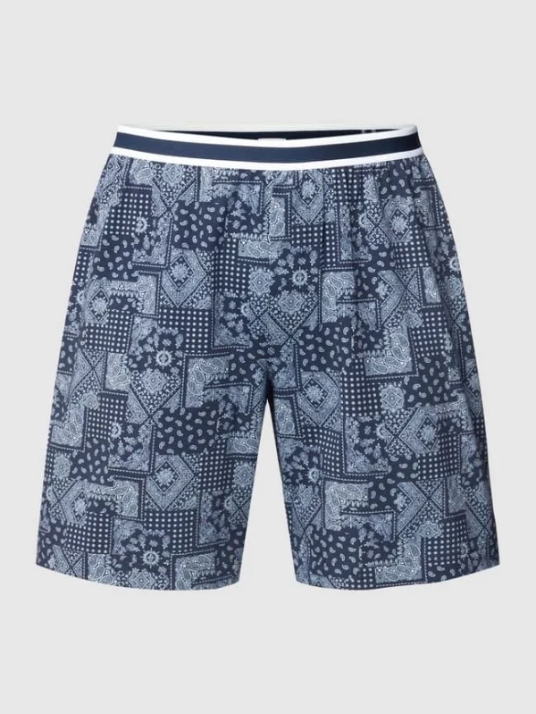 Schlussverkauf ⭐ Mey Pyjama-Shorts Mit Allover-Muster Modell ‘PAISLEY’ – Dunkelblau ✔️ 3