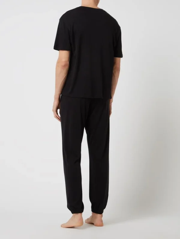 Am billigsten ? Karl Lagerfeld Pyjama Aus Lyocellmischung – Schwarz ❤️ 5