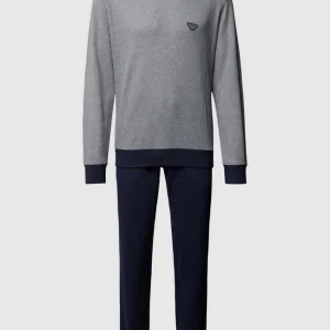 Angebote ? Emporio Armani Pyjama Mit Label-Patches – Mittelgrau Meliert ? 11